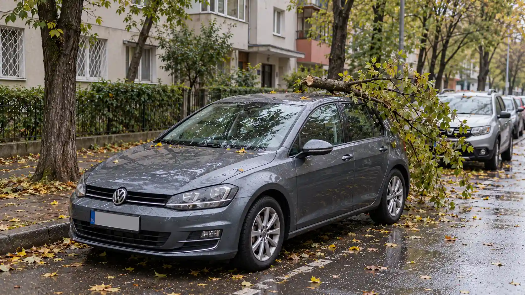 Copac căzut pe mașină? Cine plătește